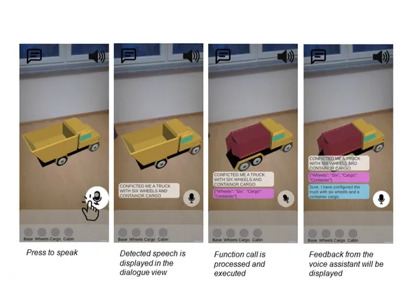Interaction Steps of AR Product-configurator APP