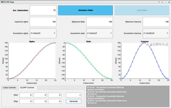 MATLAB GUI to generate and preview rotation paths