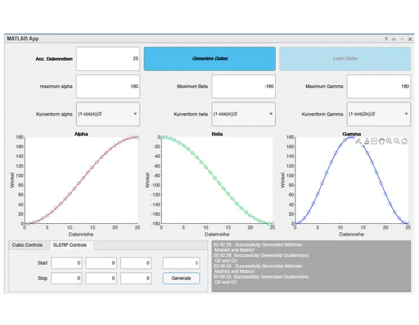 MATLAB GUI to generate and preview rotation paths