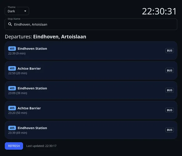Screenshot of Dark theme