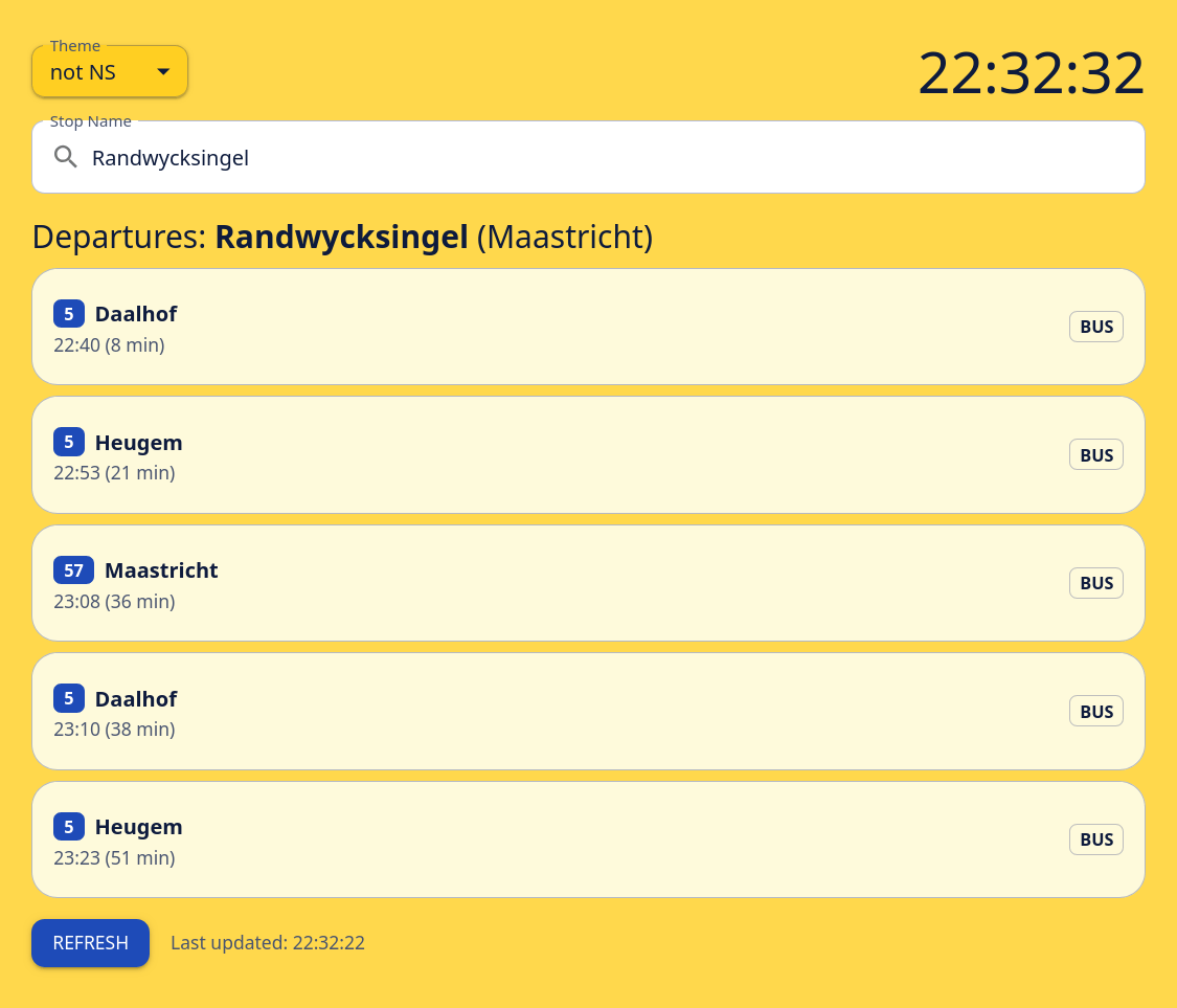 Screenshot of "Not NS" theme