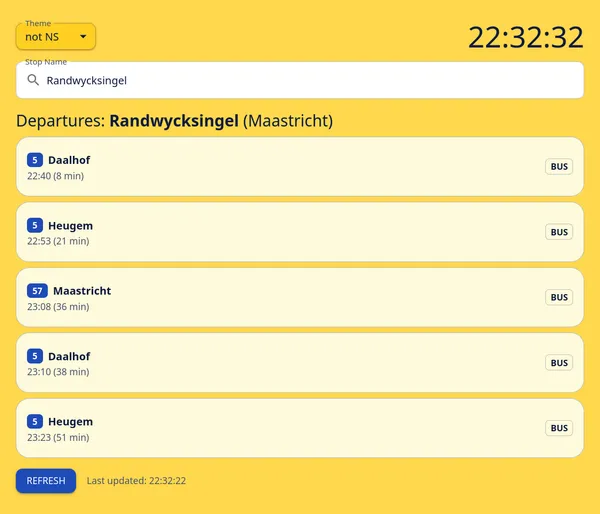 Screenshot of "Not NS" theme